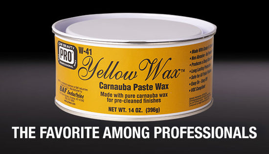 W-41 Yellow Wax Carnauba Paste Wax can - the favorite among professionals text