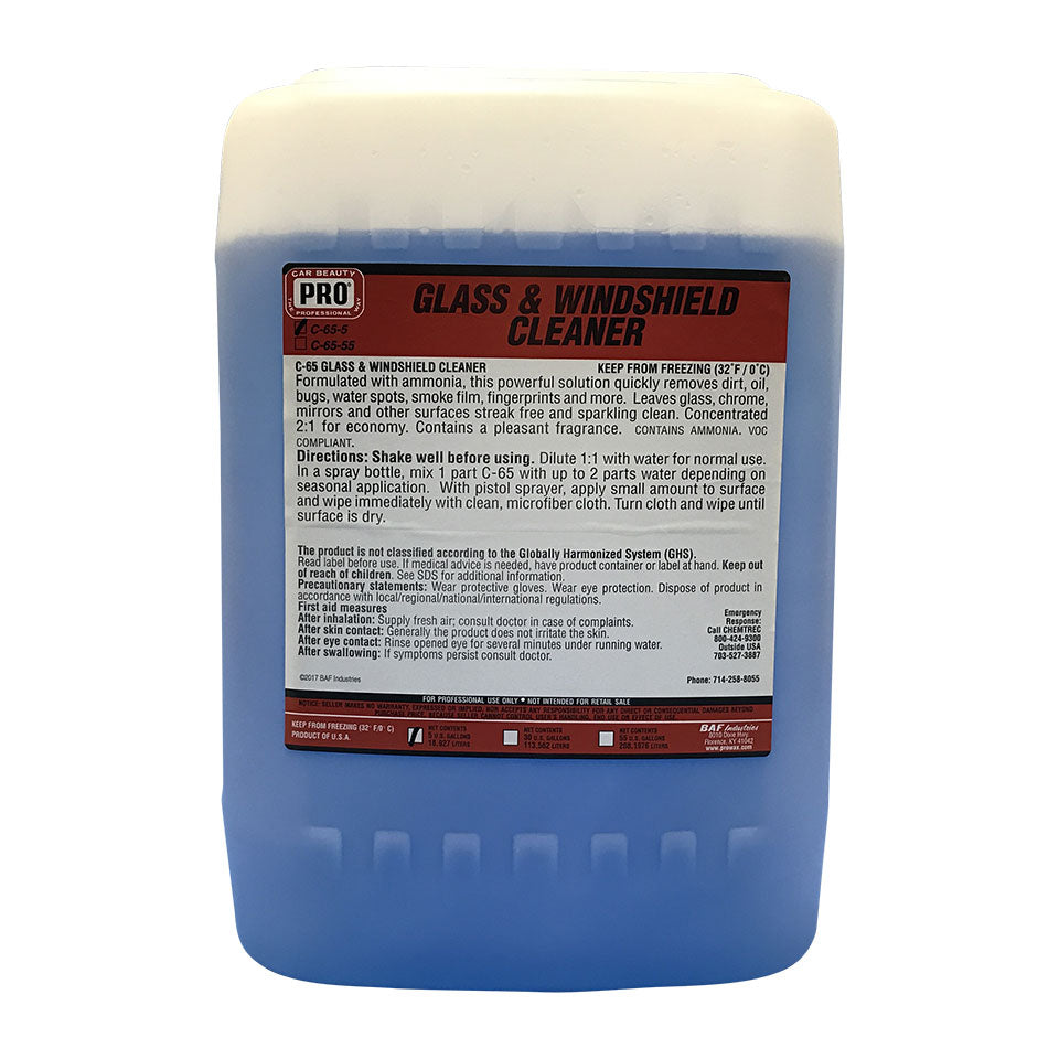 C-65 GLASS & WINDSHIELD CLEANER 5 gallon